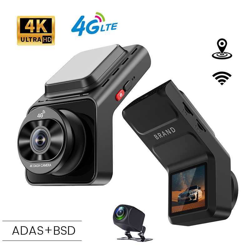 Dash Cam Rear View Mirror 12 Inch - 4K 4G 2Inch dashcam with dual