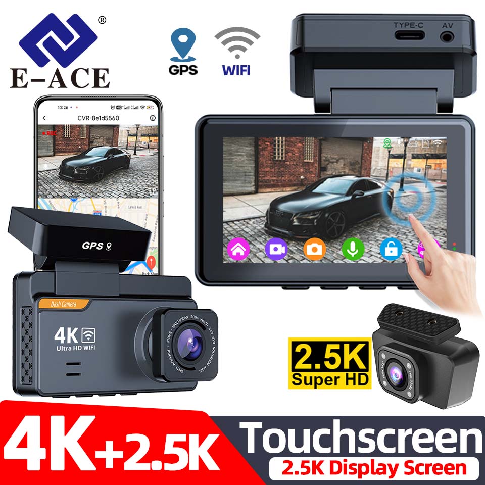 Dash Cam 4K Sony Starvis - E-ACE 4K Dash Cam 2.5K High-definition
