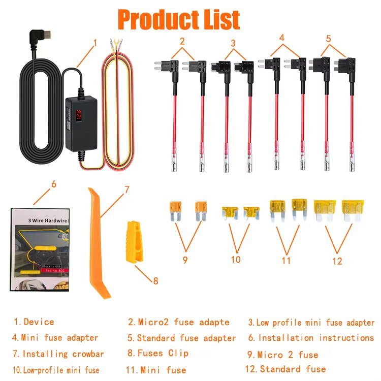Dash Cam Hardwire Kit - Dash Cam Hardwire Kit USB Type