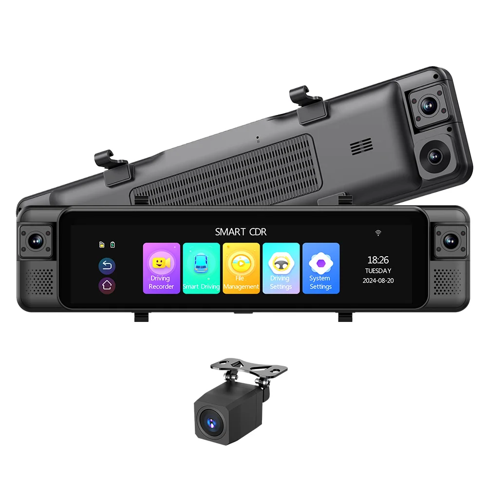 Dash Cam 360 Degree Panoramic - AOEDI ADAS 4-channel Rearview Mirror Dash