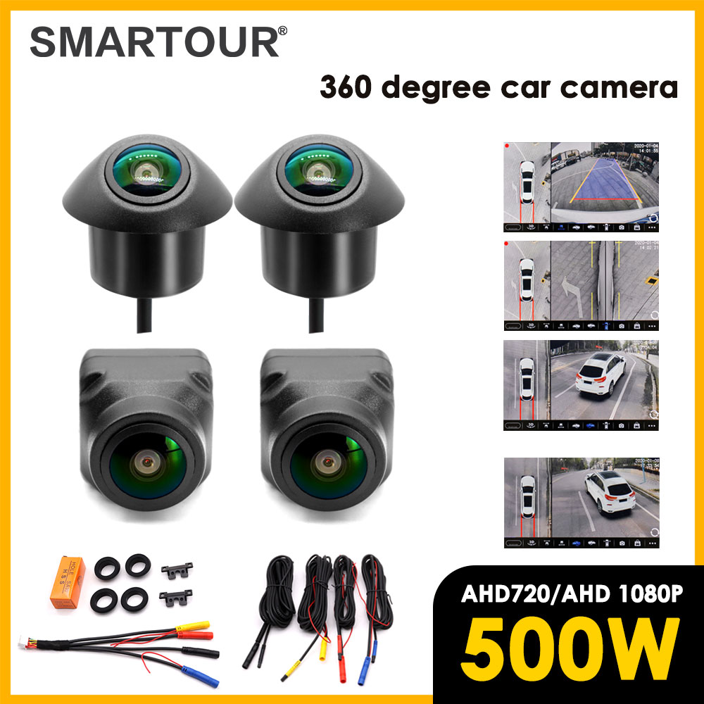 Dash Cam With Parking Monitor - Smartour 500W 360 Degree Car Camera