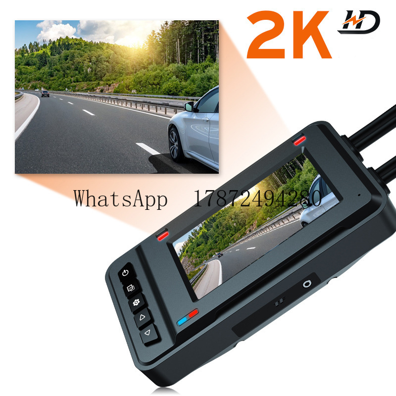 Dash Cam 2K Dual Lens - 2K WiFi GPS Motor Dvr Dash