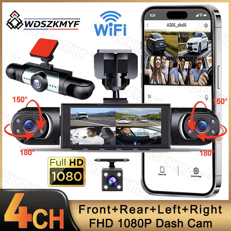 Dash Cam 360 Degree Panoramic - 4CH 360 Degrees Car DVR 1080P