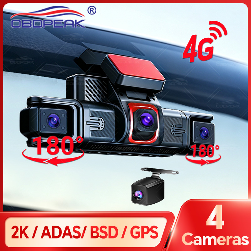Dash Cam 3 Channel 1080P - M100 Hidden 4 Channel LTE 4G