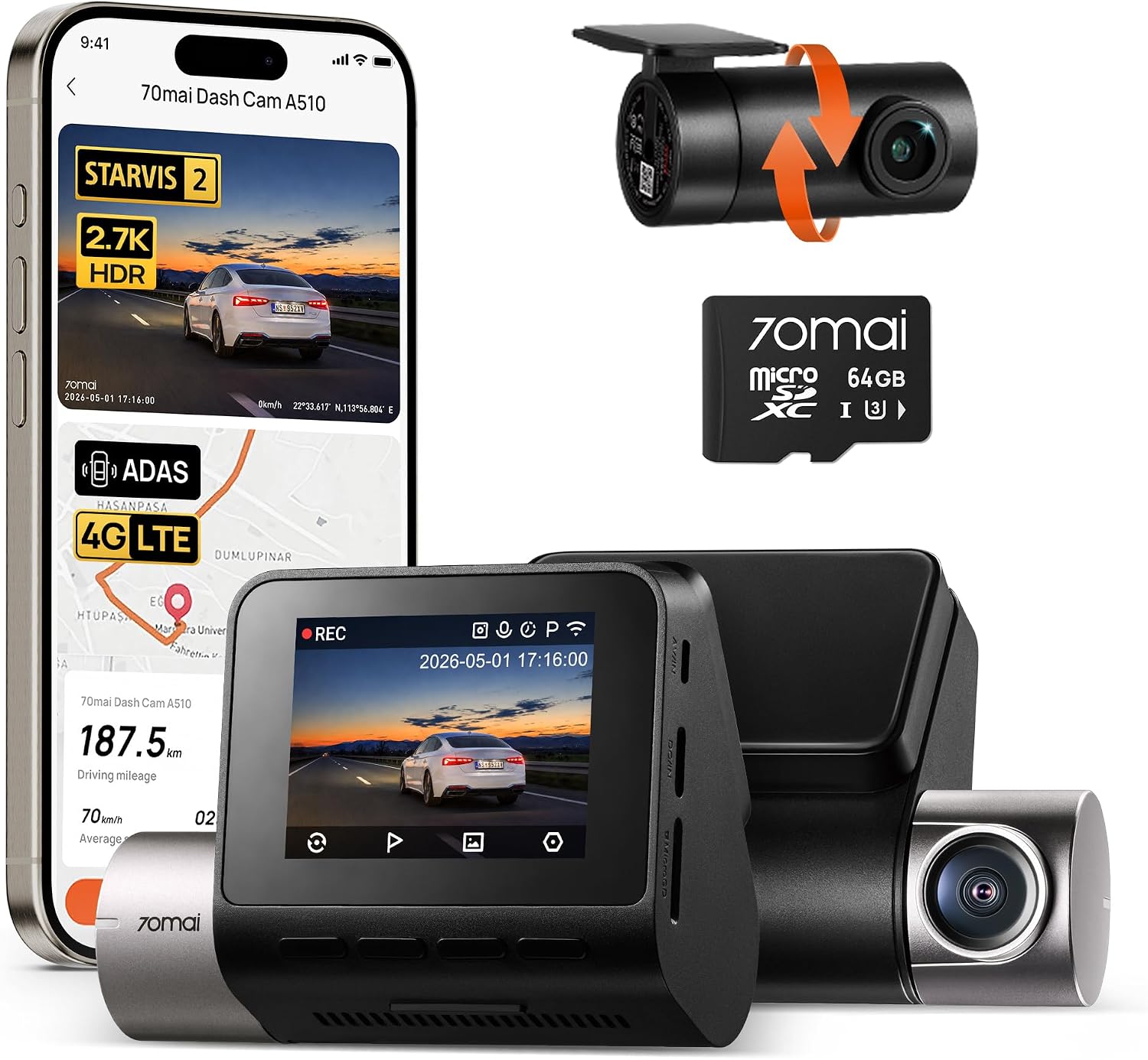 Dual Dash Cam With Gps Wifi - Dual Dash Cam 1944P 1080P STARVIS