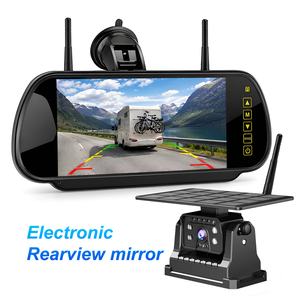 Dash Cam Mirror Backup Camera - Wireless Solar Backup Camera System 7