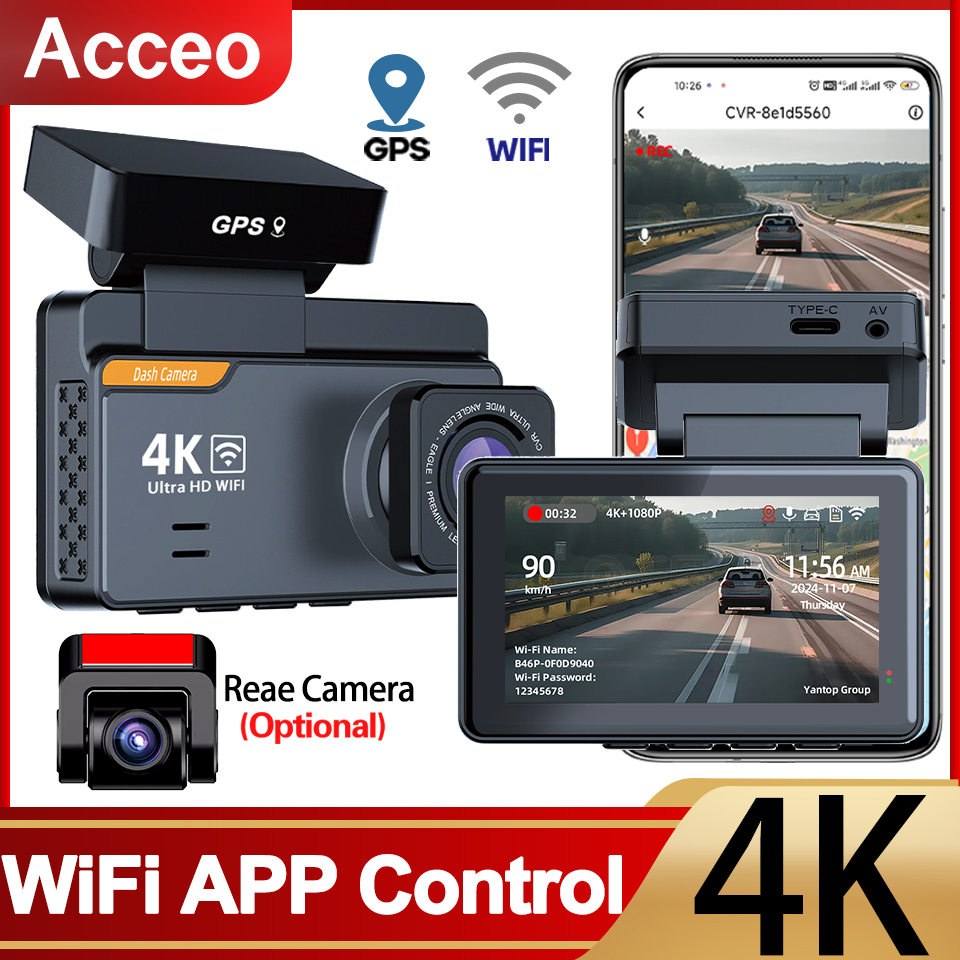 Dash Cam 4K Sony Starvis - 4K Car Dash Cam Optional 1080P