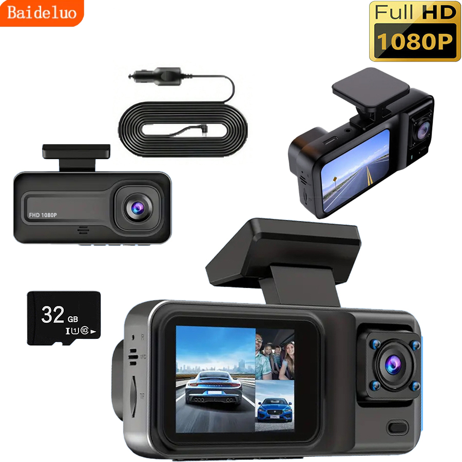 Dash Cam 3 Channel 1080P - 3 Channel Dash Cam for Cars