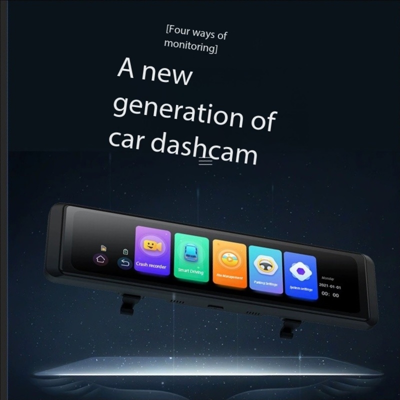 4. Record 360 Degree Blind Spo - огляд і ціна Dash Cam Rear View Mirror 12 Inch