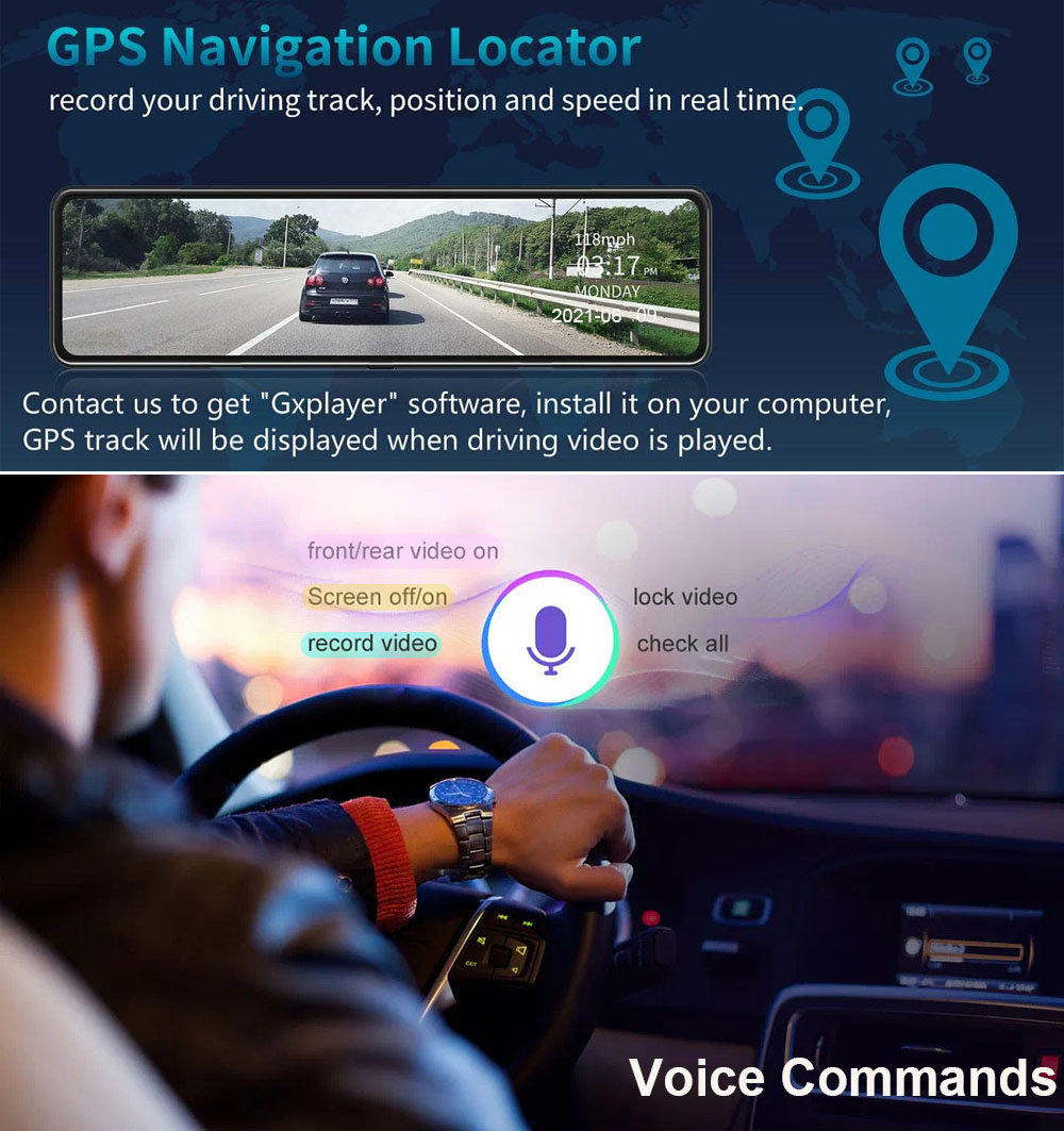 HGDO D566 Dash Cam 4K Car Dvr  - огляд і ціна Dual Dash Cam With Gps Wifi
