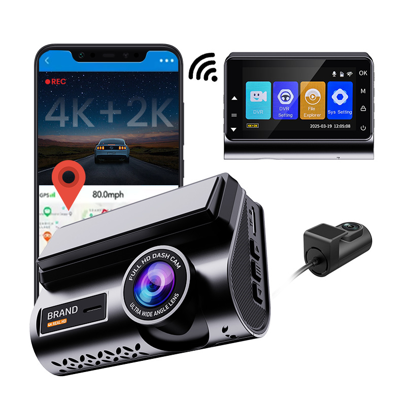 4K Dvr WiFi Dash Cam Front And - огляд і ціна Dash Cam 2K Dual Lens