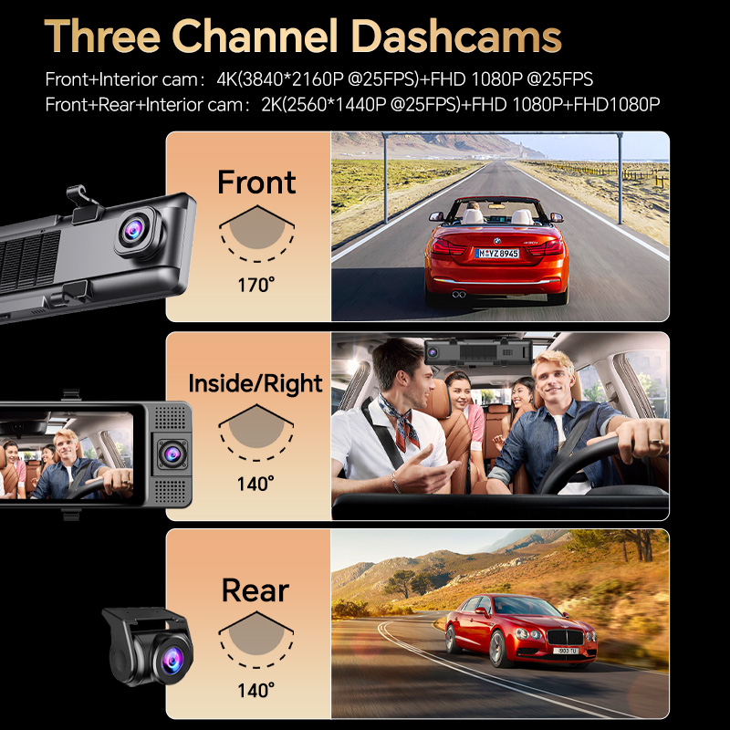 H330 Dash Cam 3 Channel Rearvi - огляд і ціна Dash Cam 3 Channel 1080P