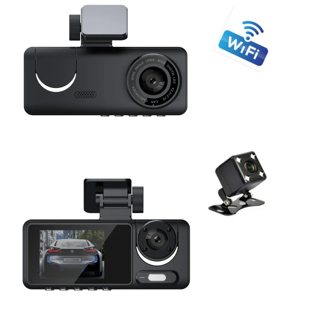 XZY 3 Channel 1080P WiFi Car D - огляд і ціна Dash Cam Night Vision Infrared