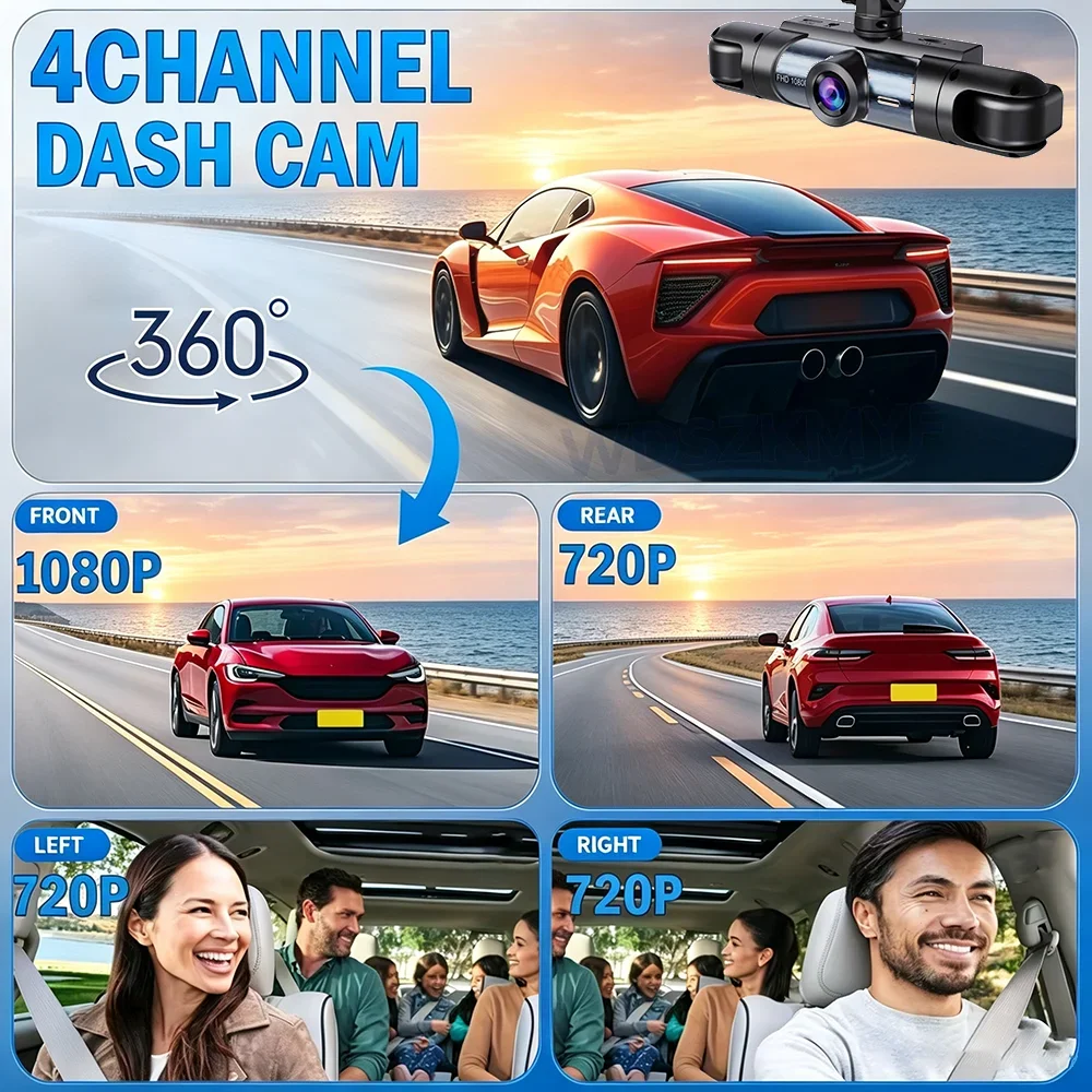 Car Driving Camera HD 1080P 3/ - огляд і ціна Dash Cam 3 Channel 1080P