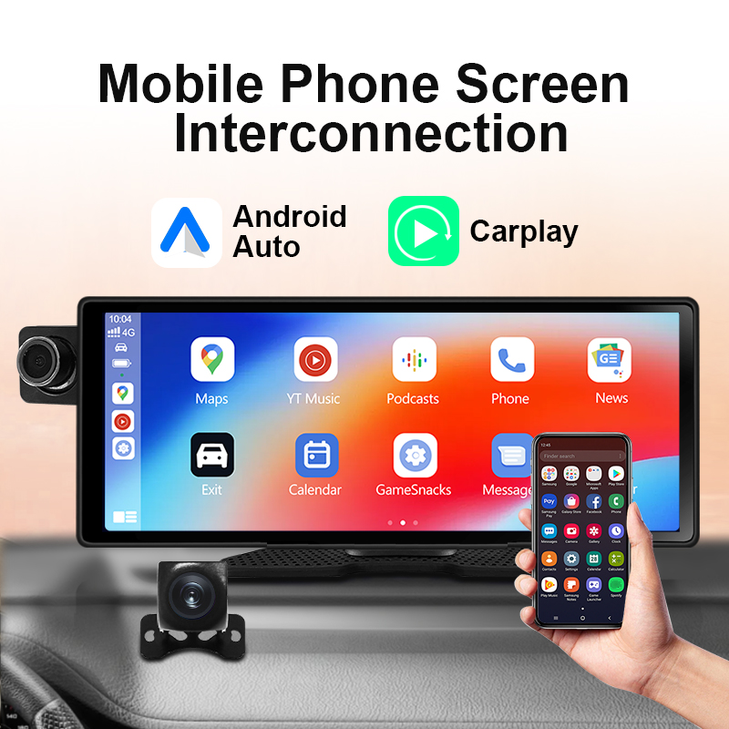 10.25 inch WIFI Android Carpla - огляд і ціна Dual Dash Cam With Gps Wifi
