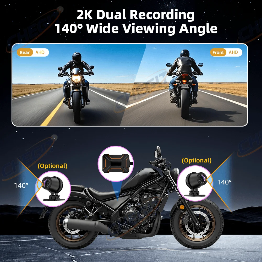 2K/1080P Dual-lens Waterproof  - огляд і ціна Dash Cam 2K Dual Lens