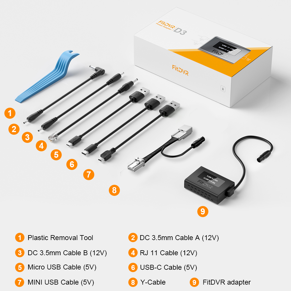 FitDVR Dash Camera Power Adapt - огляд і ціна Dash Cam Hardwire Kit