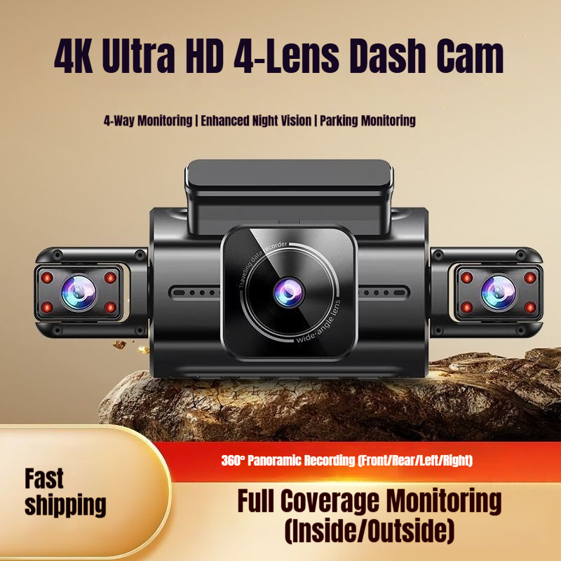 2K 1080P 4-Channel 360 Panoram - огляд і ціна Dash Cam 2K Dual Lens