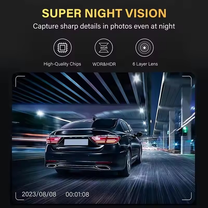3 Channel 1080P WiFi Car DVR D - огляд і ціна Dash Cam 3 Channel 1080P