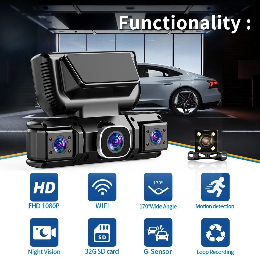 New 360 Degree 4CH Car Dvr HD  - огляд і ціна Dash Cam 360 Degree Panoramic