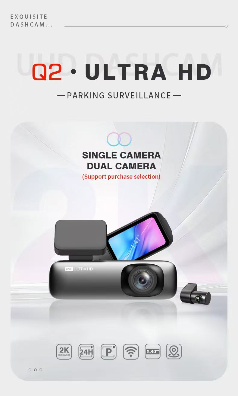 New 2026 Q2 2K Dual Lens Dash  - огляд і ціна Dash Cam 2K Dual Lens