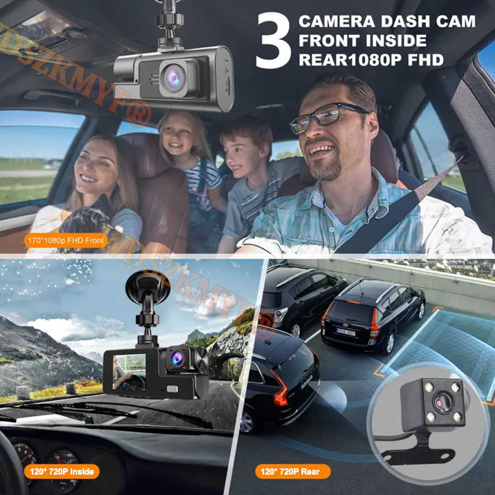 New 3 shots WIFI Car DVR 3 Cha - огляд і ціна Dash Cam 3 Channel 1080P