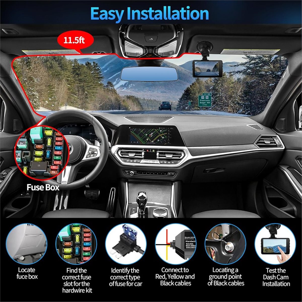 Universal USB-C Dash Cam Acc H - огляд і ціна Dash Cam Hardwire Kit