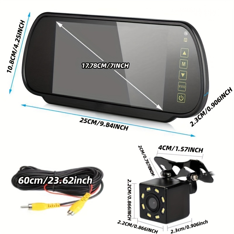 17.78cm Mirror Backup Rear Vie - огляд і ціна Dash Cam Mirror Backup Camera