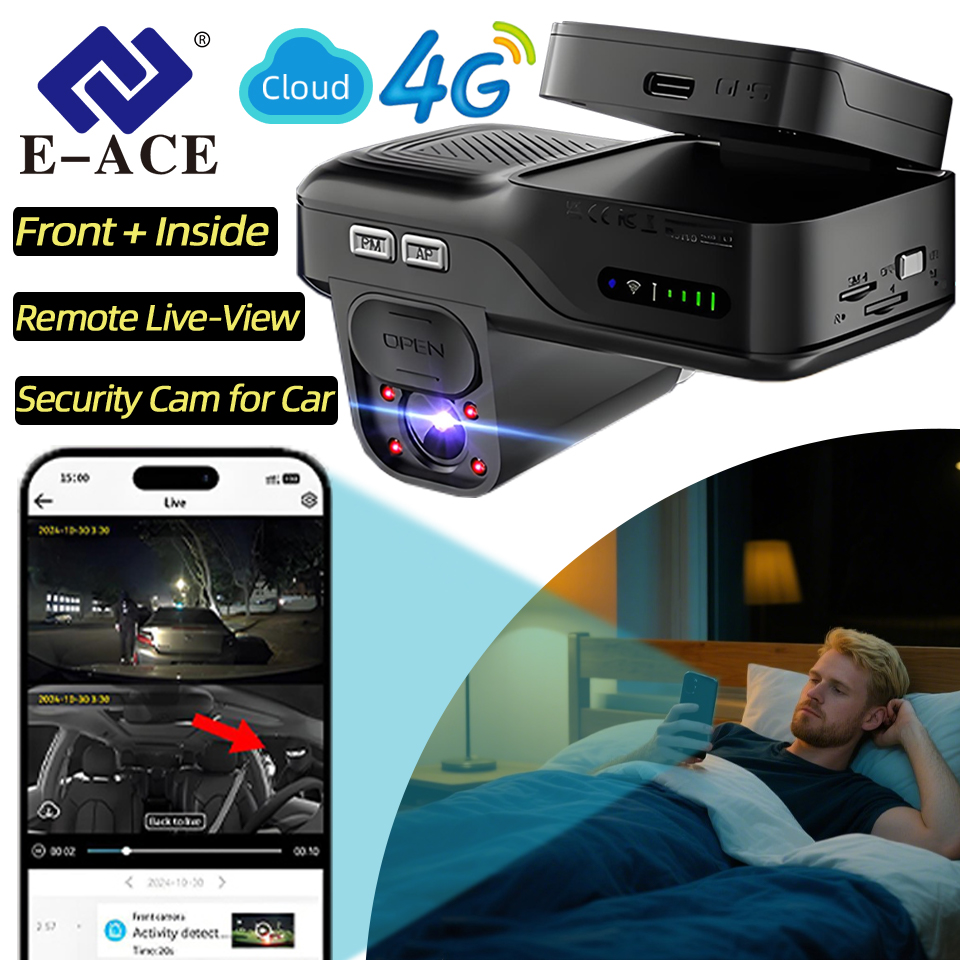 E-ACE 4G LTE Dash Cam Car Blac - огляд і ціна Dash Cam Night Vision Infrared