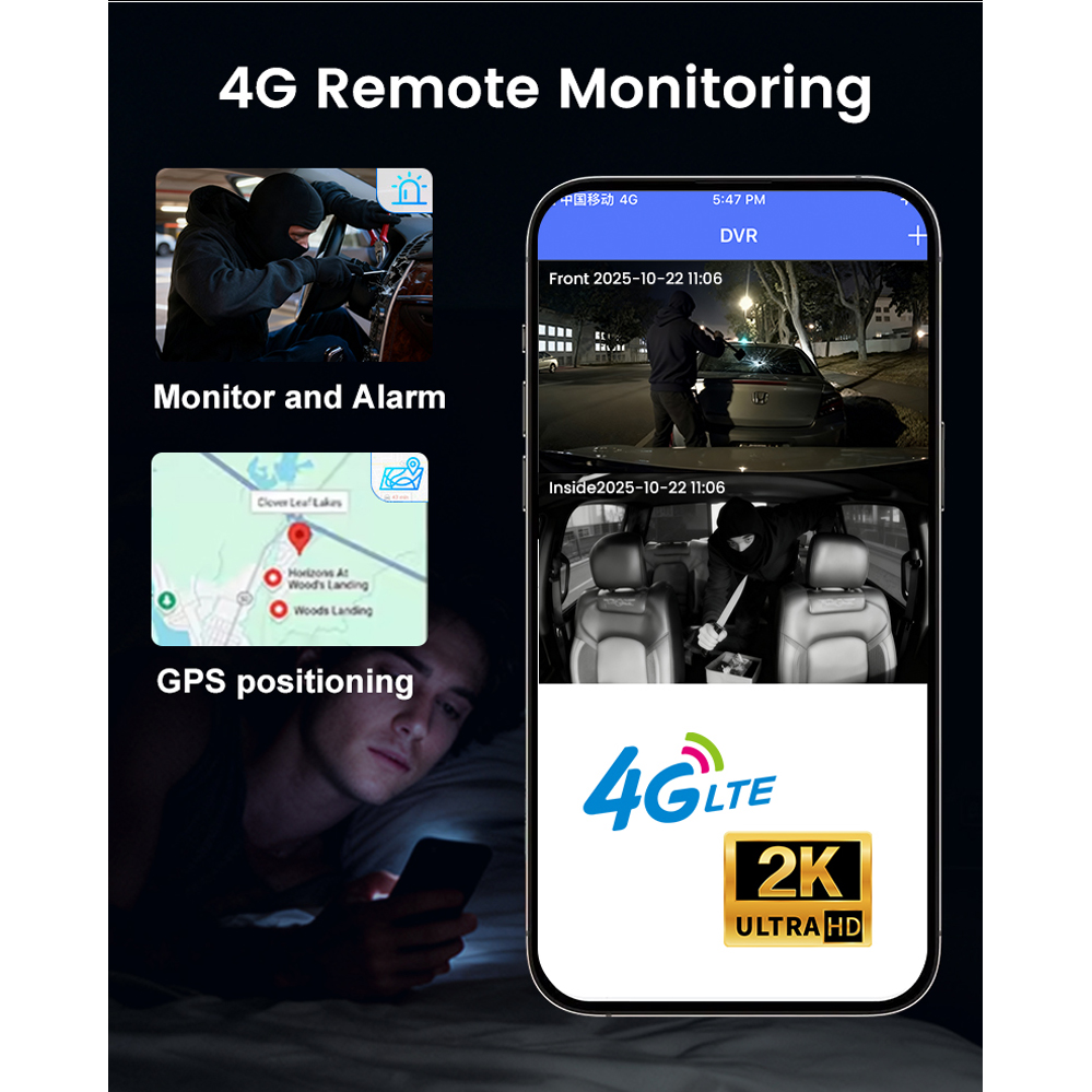 2026 4G LTE Dash Cam 2K Dual L - огляд і ціна Dash Cam Night Vision Infrared