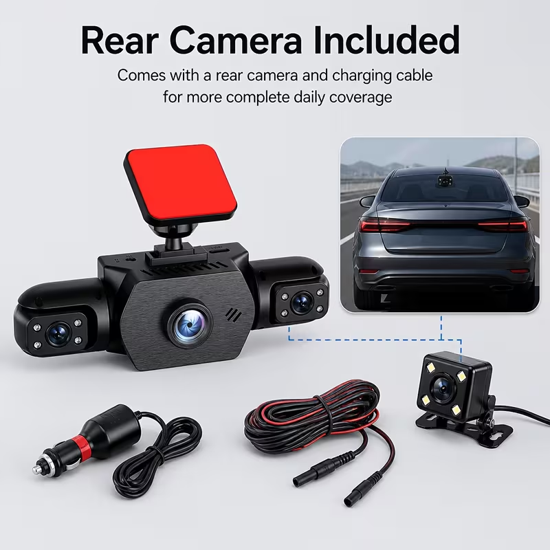 1080P FHD 3/4‑Channel Dash Cam - огляд і ціна Dash Cam 3 Channel 1080P