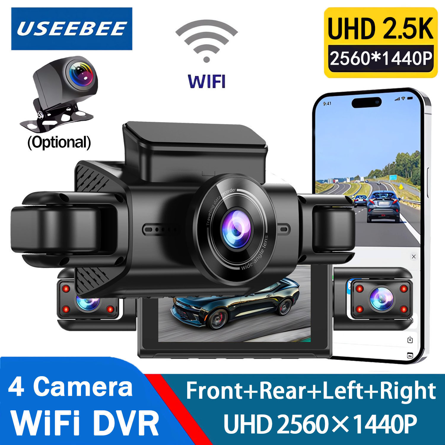 360 Degree 4 Cameras Dash Cam  - огляд і ціна Dash Cam 360 Degree Panoramic