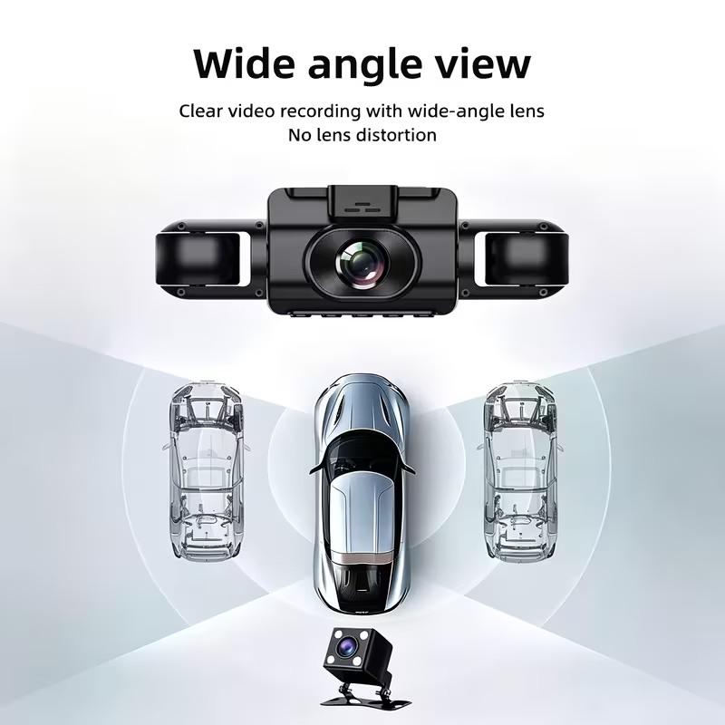 High-definition Panoramic Dash - огляд і ціна Dash Cam 3 Channel 1080P
