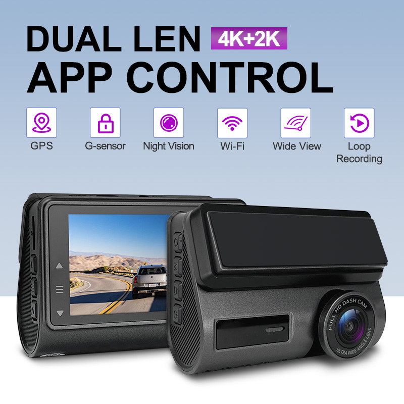 4K 2K Dual Lens UHD WiFi Dash  - огляд і ціна Dash Cam 2K Dual Lens