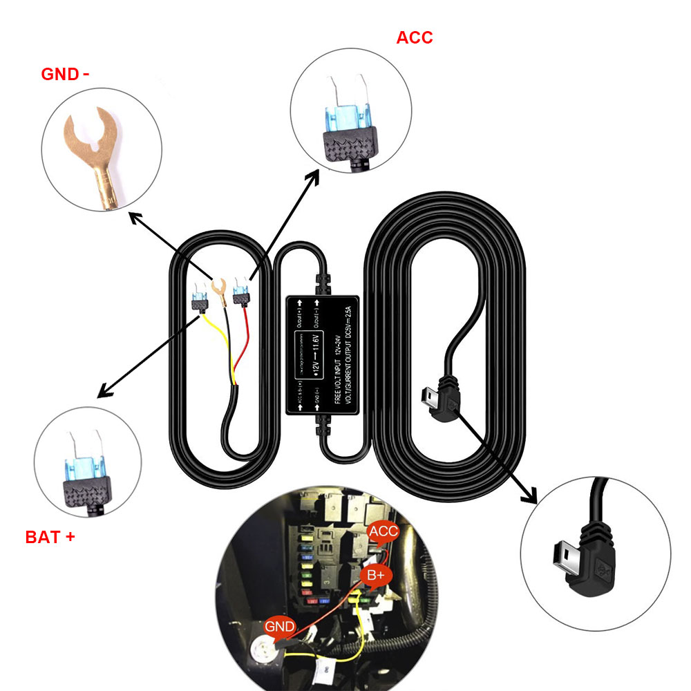 HGDO Dash Cam Hard Wire Kit Mi - огляд і ціна Dash Cam Hardwire Kit