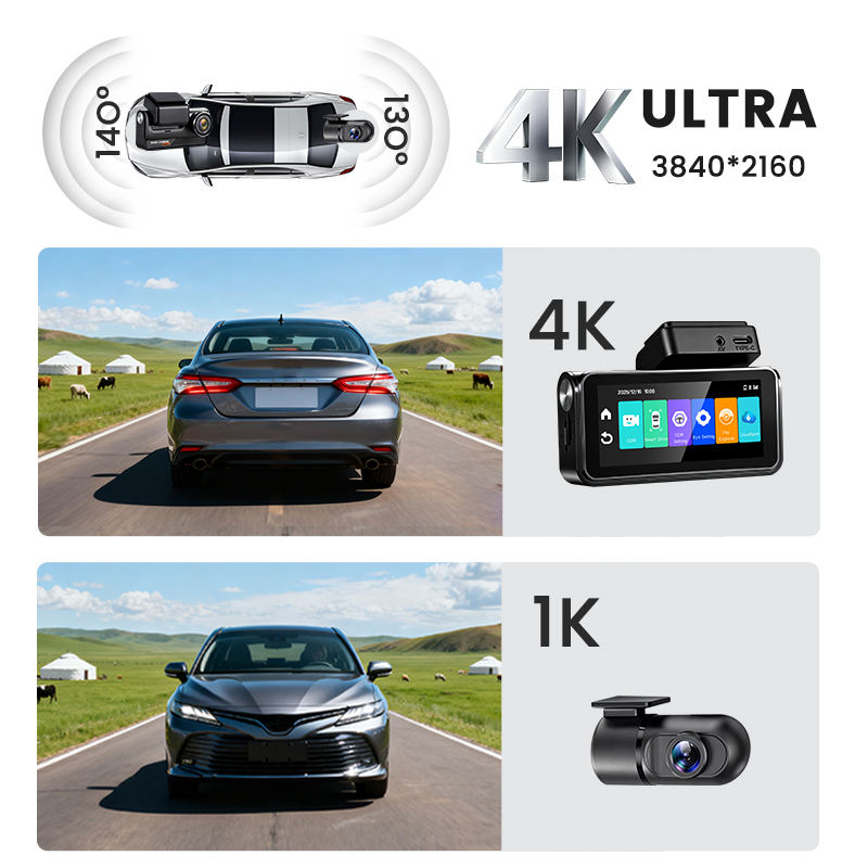 4G SIM Dash Cam Touch Screen D - огляд і ціна Dual Dash Cam With Gps Wifi