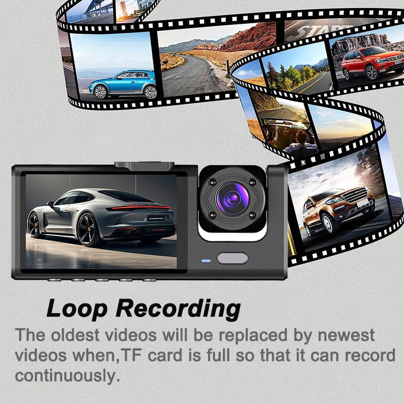 Vehicle Recorder Car Dash Cam  - огляд і ціна Dash Cam 3 Channel 1080P