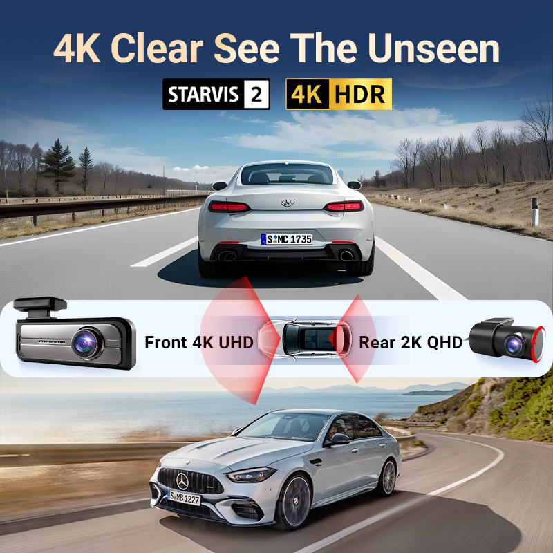Dual Dash Cam, 4K UHD Car Came - огляд і ціна Dash Cam With Parking Monitor