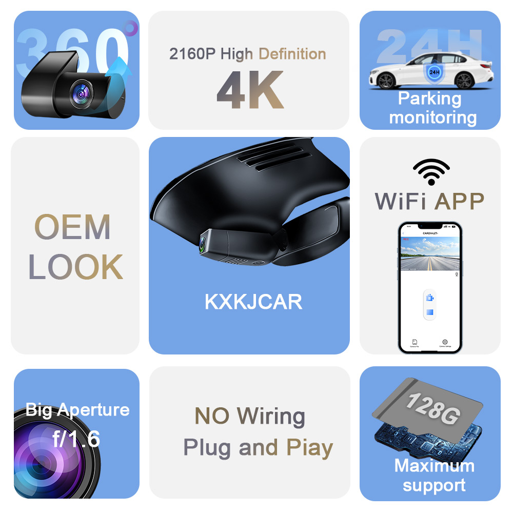 Customized 4K HD 2160P Plug an - огляд і ціна Dash Cam Front And Rear 4K