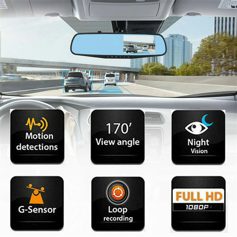 Mirror Dash Cam FHD Dual Lens  - огляд і ціна Dash Cam With Parking Monitor