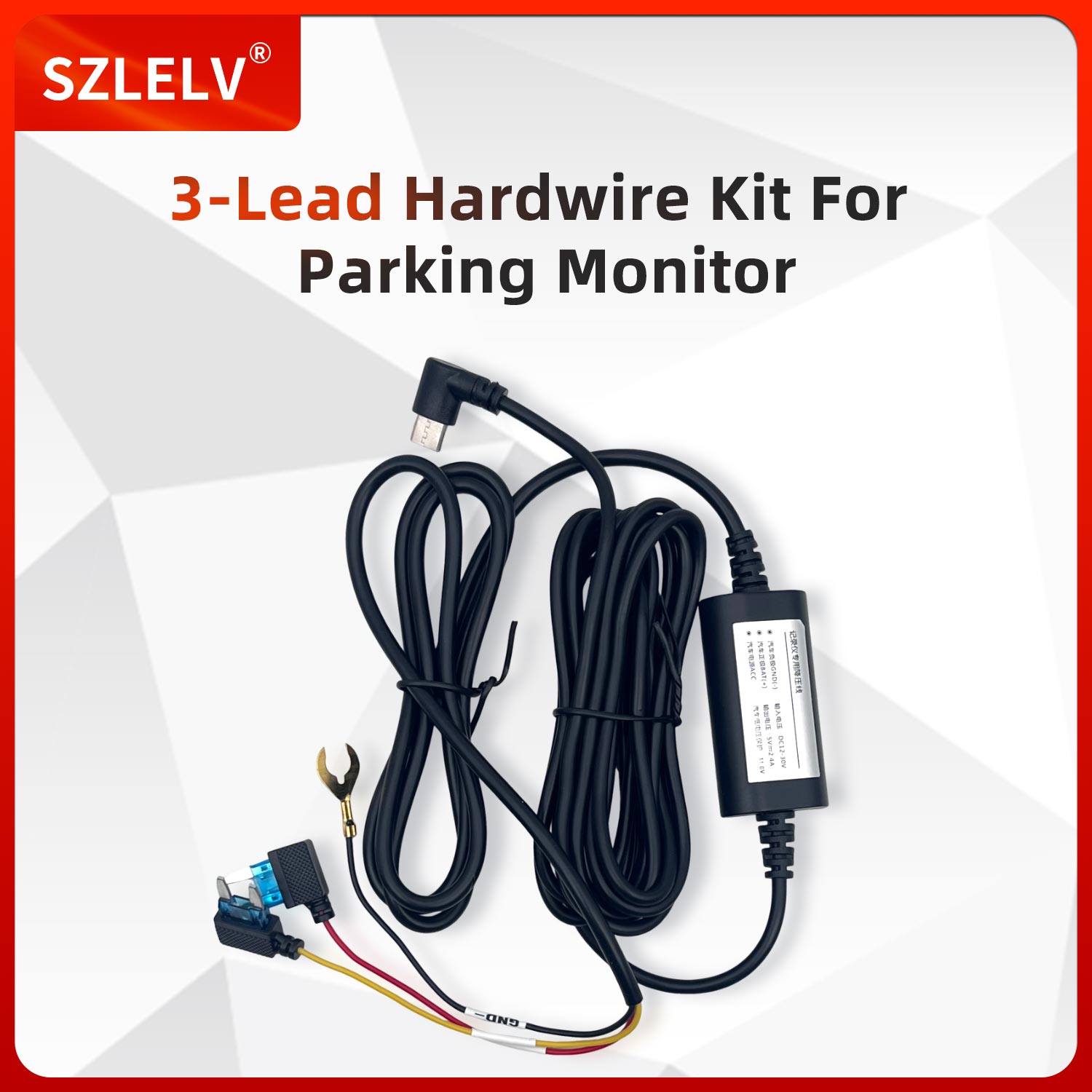 12 24V to 5V 2.5A Type C Hardw - огляд і ціна Dash Cam Hardwire Kit