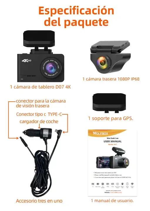 Wolfbox Dealer D07  Dual Doubl - огляд і ціна Dual Dash Cam With Gps Wifi