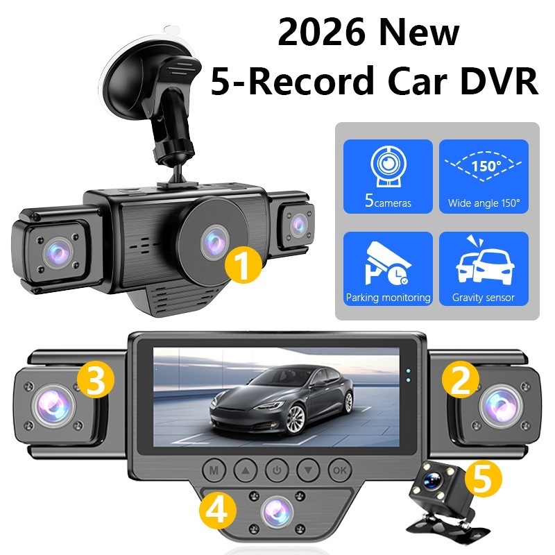 New 5-Lens 5-Channel Dash Cam, - огляд і ціна Dash Cam Night Vision Infrared