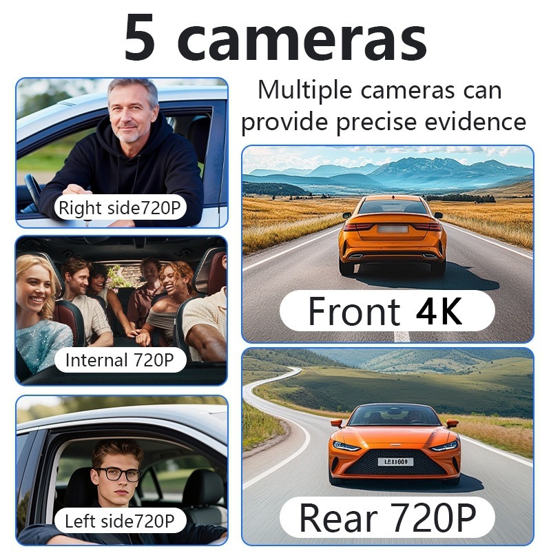 New 5-Lens 5-Channel Dash Cam, - огляд і ціна Dash Cam Night Vision Infrared