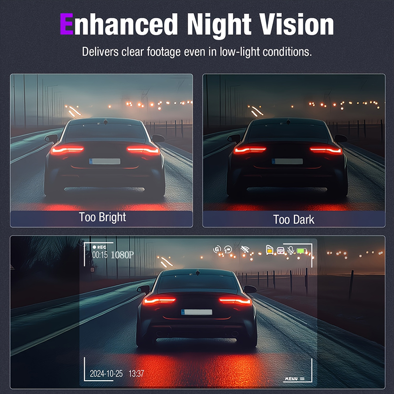 Triple Lens WiFi Dashcam 2/3 C - огляд і ціна Dash Cam 3 Channel 1080P