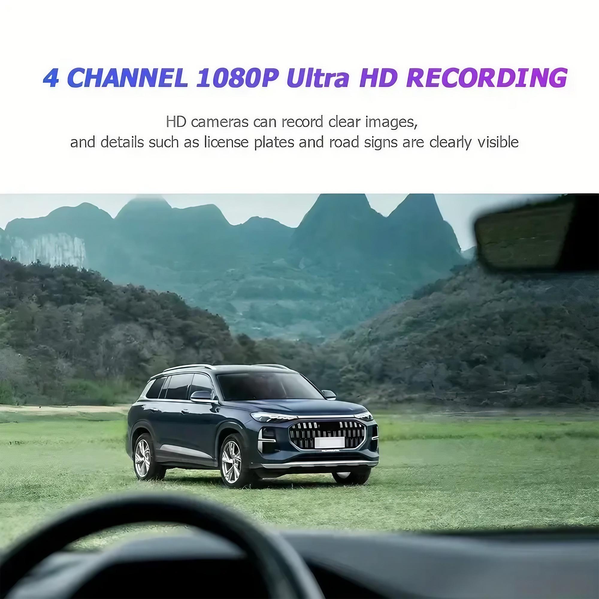 4 Lens Dash Cam 1080P Full HD  - огляд і ціна Dash Cam 360 Degree Panoramic