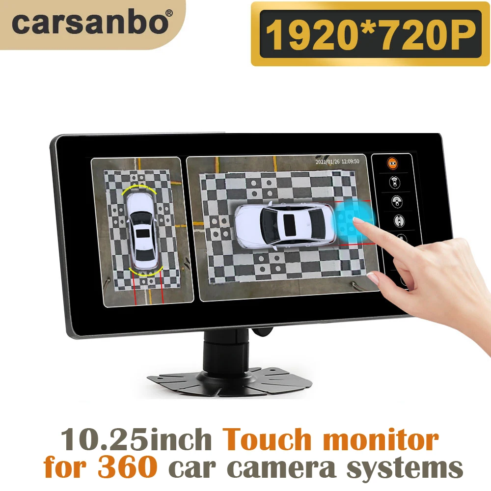 Carsanbo 10.25 Inch Touch Scre - огляд і ціна Dash Cam 360 Degree Panoramic