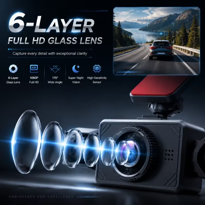 3/4‑Channel 1080P Dash Cam, Ro - огляд і ціна Dash Cam 3 Channel 1080P