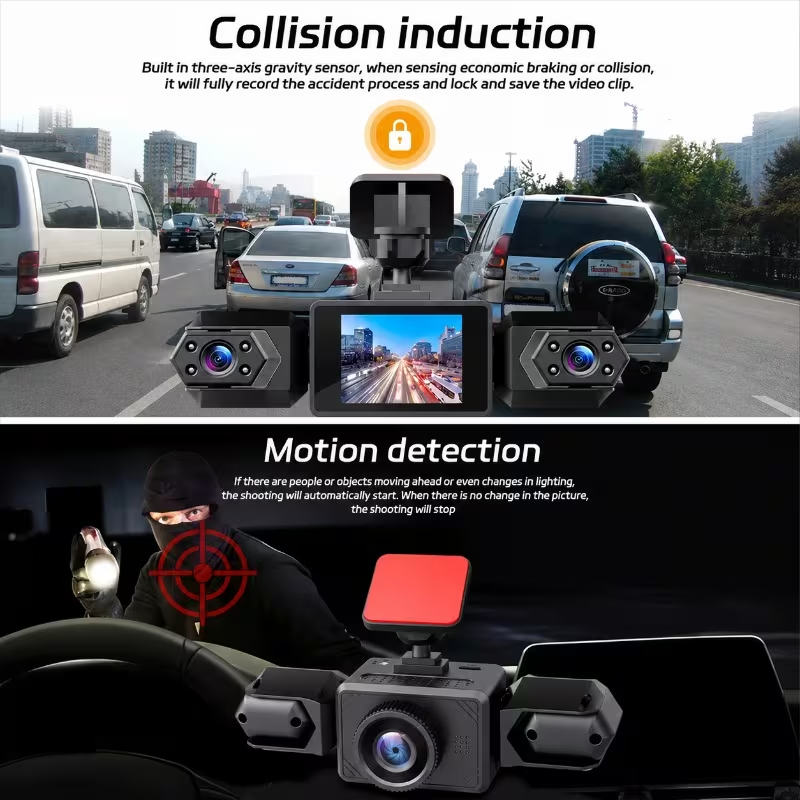 3/4‑Channel 1080P Dash Cam, Ro - огляд і ціна Dash Cam 3 Channel 1080P