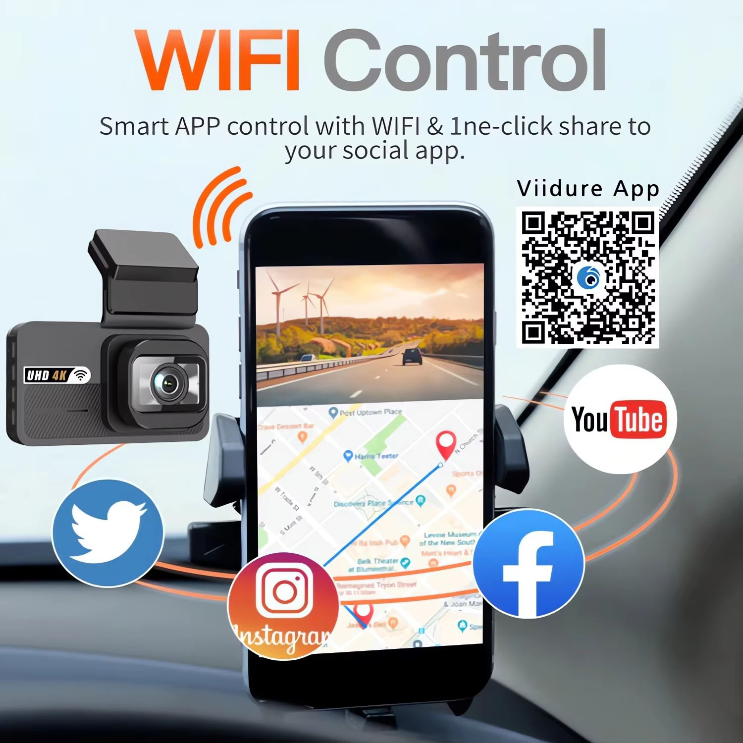 4K+2.5K Dash Cam WIFI ADAS GPS - огляд і ціна Dash Cam 4K Sony Starvis